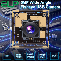 ELP 2592*1944 5MP Balıkgözü Lens USB Kamera Modülü CMOS OV5640 Sensör 5MP Web Kamerası Bilgisayar PC Masaüstü Dizüstü Bilgisayar için