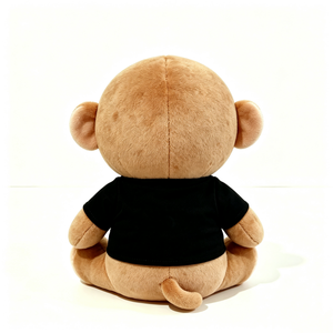 Peluche de mono personalizado, peluche de mono sentado, peluche de mono con camiseta, animal de peluche de mono, lindo peluche de mono - Product Image 4