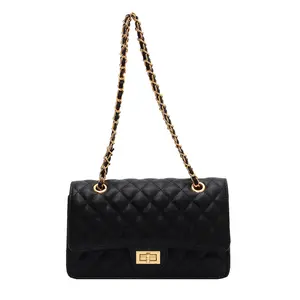 Wholesale custom logo high capacity high quality fashion ladies leather casual handbags inclined shoulder bag