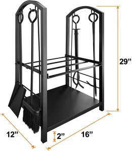 Support de bois de chauffage intérieur/extérieur robuste support de stockage de bûches en métal moderne <span class=keywords><strong>panier</strong></span> hiver <span class=keywords><strong>acier</strong></span> corten pour bûches robuste pour - Product Image 3