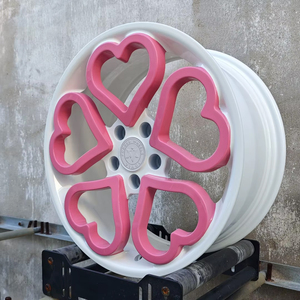 Cerchi in Lega Viaol Pink Princess, Cerchioni per Auto 18-26 Pollici, Multi-Raggio a Forma di Cuore, Forgiati per M2 M3 A8 A6 RS7 - Product Image 4
