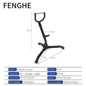 Support pliable pour saxophone ténor <span class=keywords><strong>S</strong></span>-97 en fer, modèle trépied, vente en gros, produit des fabricants - Product Image 3