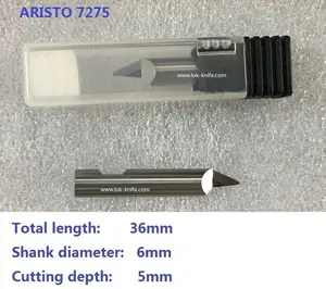 ARISTO 7275 Cutting Depth 5mm Single Edged Round 6mm Oscillating Blades For Cnc Oscillating Knife Cutting Machine