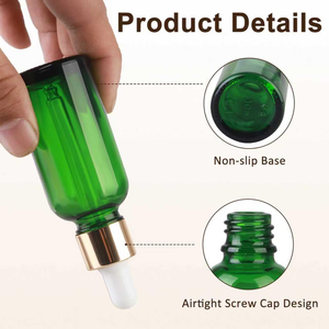 Botella de Vidrio Transparente Azul Ámbar Verde de 10 ml, 15 ml, 20 ml, 30 ml, 50 ml, 100 ml para Aceite Esencial, Líquido, Cosméticos, con Tapa de Rosca - Product Image 3