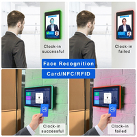 Tablette robuste pour réunions 8'' 10'' 15'' Android AVEC reconnaissance faciale humaine, NFC, charge PoE pour machine de pointage de présence au travail
