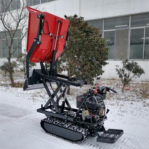 Piccolo autocarro con cassone ribaltabile ad alta efficienza a buon mercato portatile <span class=keywords><strong>Mini</strong></span> Carrier <span class=keywords><strong>Dumper</strong></span> 500 kg 800 kg benzina cingolato <span class=keywords><strong>Dumper</strong></span> - Product Image 2