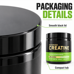 Creatina Monohidrato Micronizada en Polvo 300g Sin Sabor, Suplemento Dietético para el Crecimiento Muscular - Product Image 5