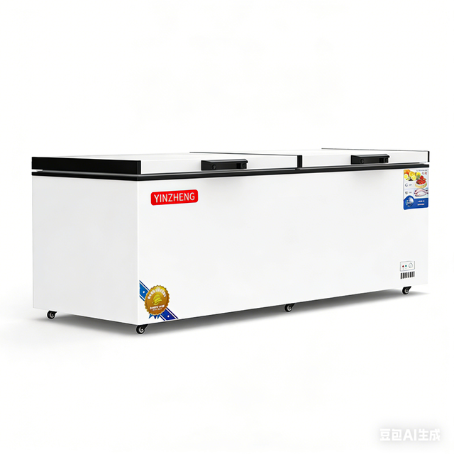 YINZHENG Low-Noise Dual-Purpose Deep Freezer Energy Efficient Dual-temperature Horizontal Chest Freezer 466L Stainless Steel
