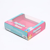 Boîte cadeau personnalisée pour bougie jouet réfrigérateur autocollant insigne crochet sous-vêtements chaussettes carte emballage avec fenêtre en plastique