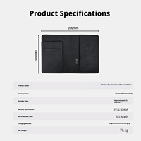 Funda de Pasaporte de Cuero PU Premium Antipérdida con Dispositivo de Rastreo Integrado, Organizador Delgado para Tarjetas y Tarjetas de Embarque, Ideal para Regalos Corporativos