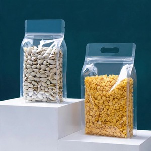 Pochette Doypack personnalisée avec fenêtre transparente, fermeture éclair, valve et fermeture à glissière, emballage plastique scellé sur huit côtés - Product Image 1