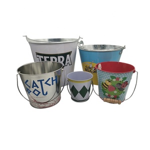 Oval Beverage <strong>Tubs</strong> with Custom Printing Round 5L <strong>Galvanized</strong> Ice Bucket - Product Image 2