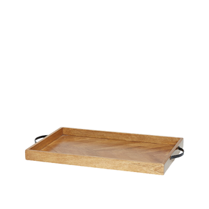 Wholesale Handmade Eco Friendly Rectangle Wooden Serving Tray <b>Rustic</b> Abstract Floral Decorative Breakfast Tea <b>Coffee</b> Custom - Product Image 1