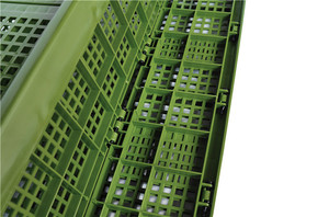 Caisse en plastique pliable et empilable de type maille, fabrication chinoise, vente chaude - Product Image 3