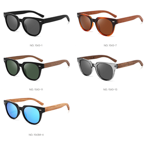 2025 nouveauté classique miroir nuances lunettes de soleil cadres ronds en bois lunettes de soleil usine en gros lunettes de soleil hommes - Product Image 2