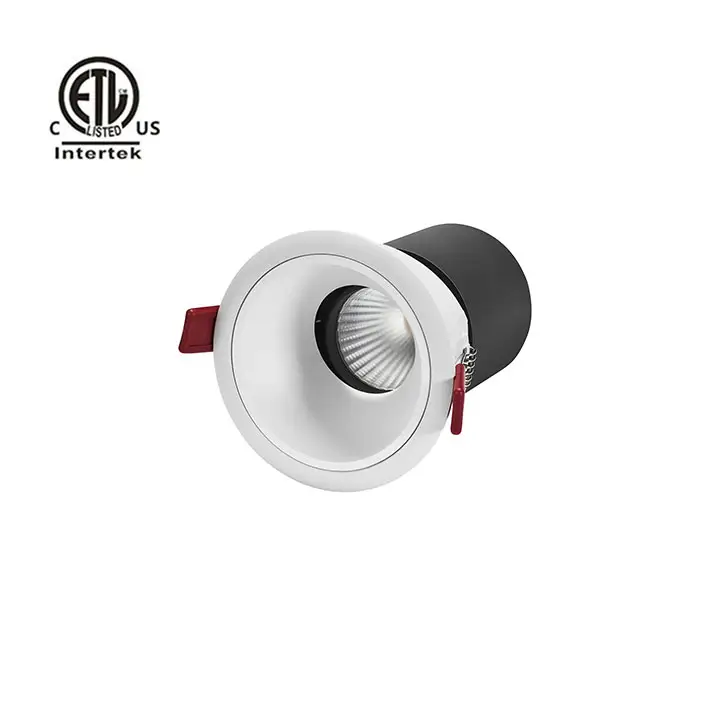 Alüminyum konut COB LED Downlight 7W 15W 20W 30W 40W Anti parlama ayarlanabilir LED Downlight 110v-220v beyaz ışık