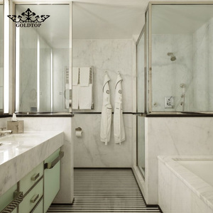 Mármol Blanco Carrara Pulido Goldtop, ODM/OEM, Corte a Medida Moderno para Encimeras de Hotel, Paredes y Pisos - Product Image 4