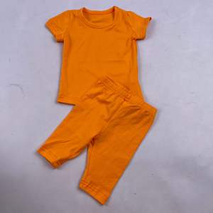 Ensemble short et t-shirt à manches courtes en coton doux pour bébés filles, 40 couleurs, avec short légèrement ajusté, tenues pour enfants - Product Image 4