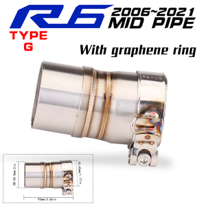 Para <span class=keywords><strong>Kawasaki</strong></span> <span class=keywords><strong>R6</strong></span> System Escape Slip on Front Tube Link Pipe Connect Sistema de escape completo original para motocicleta - Product Image 2