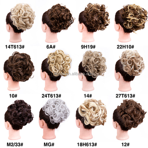 AliLeader Chignon Hairpiece घुंघराले पकवान Chignon रोटी ठीक करना Haircomb विस्तार कंघी क्लिप में बाल टुकड़ा गन्दा रोटी <span class=keywords><strong>Scrunchie</strong></span> महिलाओं के लिए - Product Image 5