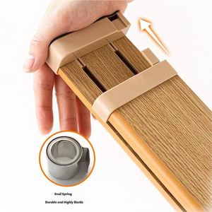 Séparateur de <span class=keywords><strong>tiroir</strong></span> en bois, télescopique intégré sans ressort, pliable, en <span class=keywords><strong>plastique</strong></span> ABS, organisateur de vêtements flexible - Product Image 1