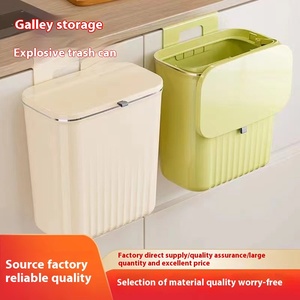 <span class=keywords><strong>Poubelle</strong></span> de cuisine Toilette domestique Salle de bain Seau sanitaire de grande capacité Corbeille à papier coulissante murale - Product Image 5