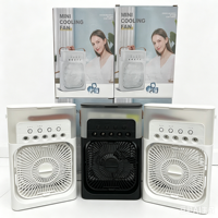 Mini ventilateur portable avec brumisateur et réservoir d'eau, refroidisseur d'air de bureau, mini ventilateur rechargeable par USB