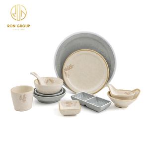 Vajilla de <span class=keywords><strong>melamina</strong></span> cuadrada personalizada-tazón de inmersión de salsa de soja de 2 compartimentos restaurante Hotel Catering patrón plato al por mayor - Product Image 5