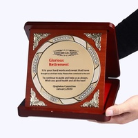 Plaque commémorative en bois personnalisée pour la retraite, reconnaissance du chef d'équipe ou du professeur, cadeau d'anniversaire, décoration de bureau