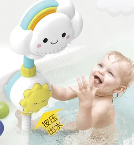 Jeu de salle de bain écologique bain de bébé fontaine d'eau baignoire jouets électrique bébé douche jouet de bain avec lumière bébé bathwholesale