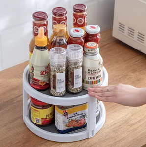 Plateau tournant antidérapant Lazy Susan pour armoire de cuisine, organisateur de rangement rotatif à 360 degrés pour épices - Product Image 4