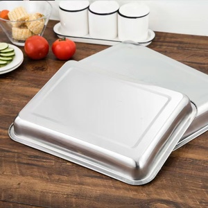 <span class=keywords><strong>Assiette</strong></span> rectangulaire en acier inoxydable 410Restaurant, <span class=keywords><strong>assiette</strong></span> profonde pour la cuisson à la vapeur du riz et du poisson, <span class=keywords><strong>assiette</strong></span> multi-usages pour restaurant et hôtel - Product Image 2
