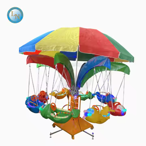 <span class=keywords><strong>Attraction</strong></span> de parc d'attractions pour enfants : Petit avion mécanique rotatif attrayant pour jeux extérieurs - Product Image 3