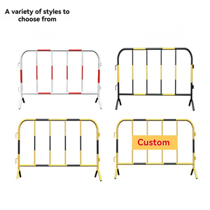 Barriera di traffico temporaneo tubo di ferro zincato recinzione di sicurezza controllo della folla per cantieri eventi festival Non riflettente - Product Image 5