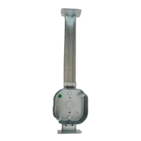 Support de ventilateur de plafond en acier galvanisé de 4 pouces, boîte électrique octogonale en métal avec barre de suspension et pinces pour câbles