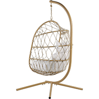 Ensemble balançoire suspendue en rotin PE moderne pour l'extérieur, patio et jardin, mobilier de loisirs, approuvé par le parc