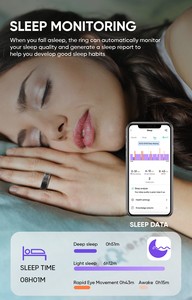 Bague connectée étanche avec suivi d'activité et commutation vidéo, compatible iOS et Android, pour hommes et femmes, bague <span class=keywords><strong>de</strong></span> santé - Product Image 3