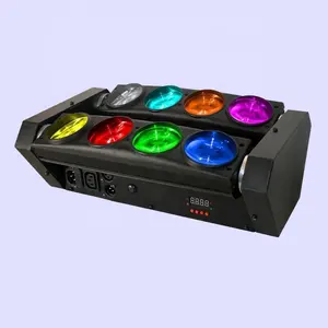 CE ROHS FCC 공장 도매 8x10W 12W RGBW 쿼드 마틴 전문 러쉬 멀티 빔 2 LED 디스코 DJ 삼각 Sharpy 빔 거미 빛