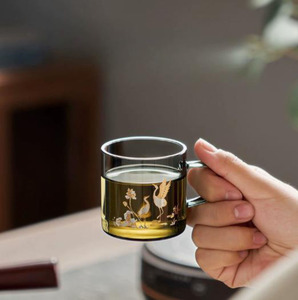 Tazza di vetro grigio fumo semplice creativa e personalizzata tazza di <span class=keywords><strong>caffè</strong></span> succo di latte per la colazione - Product Image 4