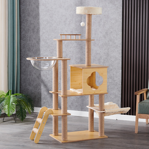 Gmtपेट थोक अनुकूलित बिल्ली खिलौना छोटी बिल्ली बिल्ली घोंसले स्क्रैचिंग पोस्ट जंपिंग मंच सार्वभौमिक लकड़ी की बिल्ली चढ़ाई फ्रेम - Product Image 1