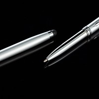 4 in 1 obor LED Universal logam campuran aluminium layar sentuh kapasitif untuk pena Stylus pulpen Laser Pointer untuk semua ponsel
