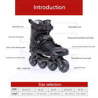 Patins à roulettes de slalom en ligne STANLEY S2 professionnels et abordables, cadre en aluminium, 4 roues, pour adultes, coque en polypropylène noir, roulements ABEC-7