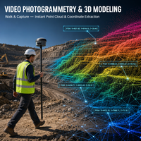 Penerima GNSS RTK V10Li 1408 Kanal Instrumen Survei Visual Foto Grametri Laser