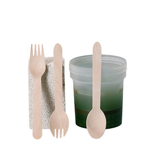 Nuevo Juego de Cubiertos Desechables Modernos, Vajilla de Madera Biodegradable Ecológica para Cocina, Hogar y Comedor - Product Image 4