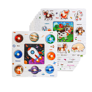 Planche de puzzle en bois multifonctionnelle créative, outil d'apprentissage cognitif Montessori pour la petite enfance, jouet pour les tout-petits pour le temps de jeu - Product Image 4