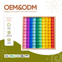 Blocs de construction cubiques en acrylique haute transparence, cubes sensoriels éducatifs arc-en-ciel pour l'apprentissage précoce des enfants de 4 à 6 ans