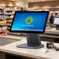Terminal de point de vente de bureau 15,6 pouces anti-poussière avec écran tactile capacitif pour restaurant, fabriqué en Chine