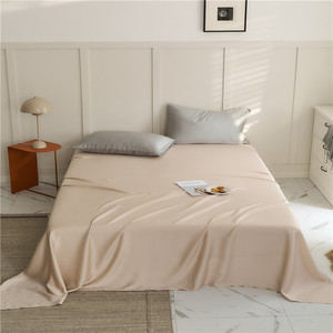 Juego de sábanas de 3 piezas 100% Lyocell, 400 hilos, ultra suaves, transpirables, sedosas y lisas, con 2 fundas de almohada para uso doméstico y hotelero. - Product Image 4