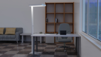 Lampe LED autoportante E295, design moderne, luminaire décoratif d'intérieur, idéal pour un bureau ou une chambre d'hôtel, 40/60W