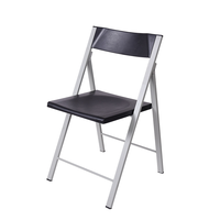 Chaise de formation pliable sans accoudoirs en plastique empilable pour salle de conférence, usage intérieur/extérieur, idéale pour les invités